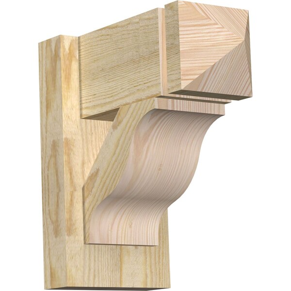 Ekena Millwork Funston Arts & Crafts Rough Sawn Outlooker, Douglas Fir, 6"W x 12"D x 12"H OUT06X12X12FST03RDF - main